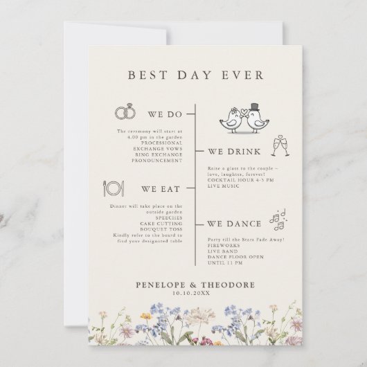 Navy Spring Wildflower Meadow Garden Programma (Voorkant)