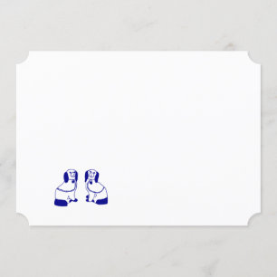 Navy Staffordshire Dogs Note Cards & Briefpapier Kaart