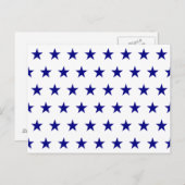 Navy Star Pattern Briefkaart (Voorkant / Achterkant)
