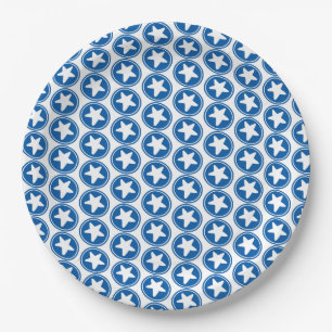 Navy Star Pattern - Patriottisch / 4e juli Partij Papieren Bordje