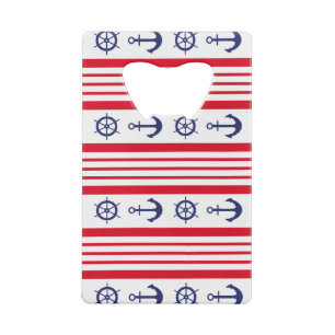 Navy stijl voor je mooie dagen kredietkaart flessenopener