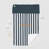Navy Strepen | Het Moderne Monogram voor Heren Golfhanddoek (Insitu)