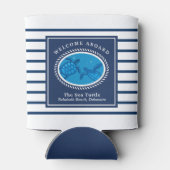 Navy Strepen Zee Schildpad Blikjeskoeler (Achterkant)