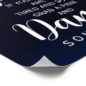 Navy String of light teenslippers bruiloft Poster (Hoek)