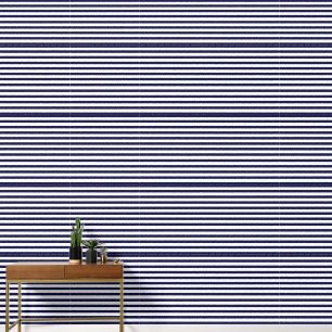 Navy Stripe Behang