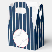 Navy Striped Baseball Favor Box Bedankdoosjes (Geopend)