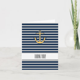 Navy Stripes Anker Bedankt