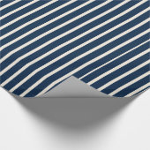 Navy Stripes Cadeaupapier (Hoek)