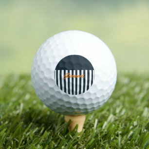 Navy Stripes   Het Monogram van de moderne man Golfballen