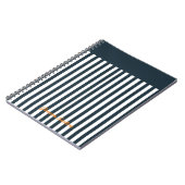 Navy Stripes | Het Monogram van de moderne man Notitieboek (Linkerzijde)