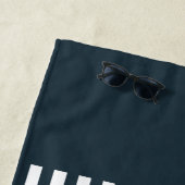 Navy Stripes | Het Monogram van de moderne man Strandlaken (In situ)