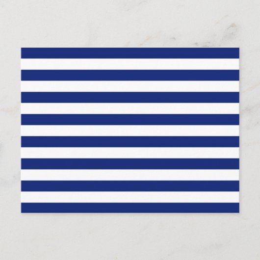 Navy Stripes Nautical Decor Briefkaart (Voorkant)