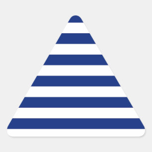 Navy Stripes Nautical Decor Driehoek Sticker