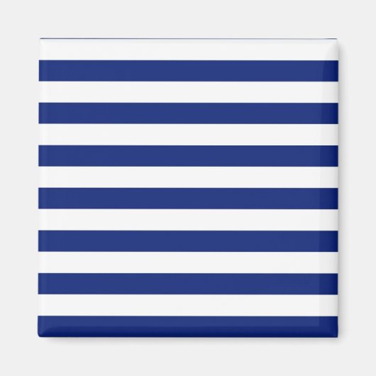 Navy Stripes Nautical Decor Magneet (Voorkant)