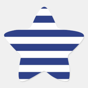Navy Stripes Nautical Decor Ster Sticker