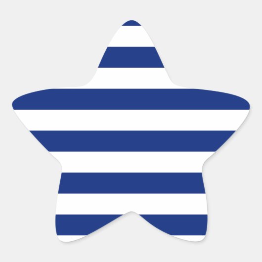 Navy Stripes Nautical Decor Ster Sticker (Voorkant)