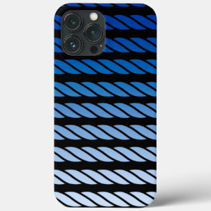 Navy Stripes Nautical Pattern iPhone 13 Pro Max Hoesje