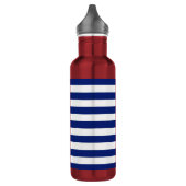 Navy Stripes Nautical Pattern Waterfles (Links)