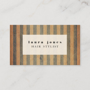 Navy Stripes Wallpaper Hair Stylist Sjabloon Visitekaartje