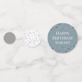 Navy Tan Blue Grey Anniversaire Confetti (Devant)