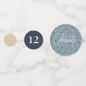 Navy Tan Blue Grey Anniversaire Confetti (Derrière)