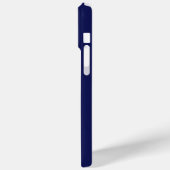 Navy Tan Minimalist Monogram iPhone Case (Achterkant / Links)