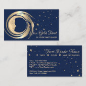 Navy Tarot Reader Sterren Maan Zon Celestial Visitekaartje (Voorkant / Achterkant)