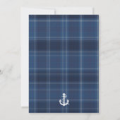 Navy Tartan Uitnodiging (Achterkant)