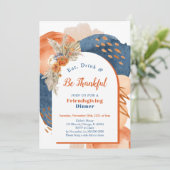 Navy Terracotta Boho Invitation (Debout devant)