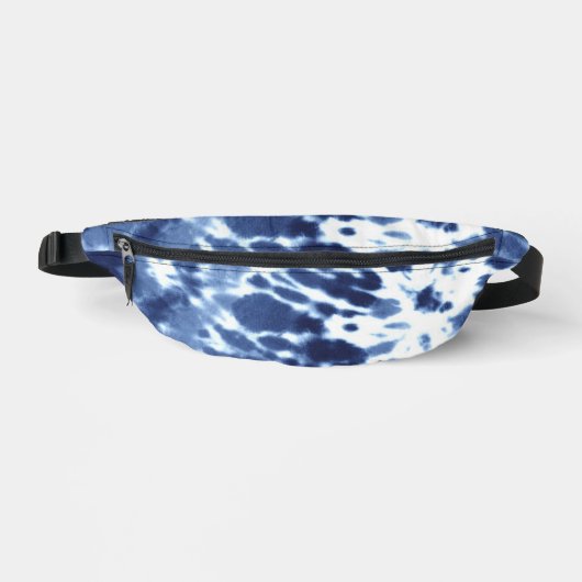 “Navy Tie-Dye” Two-Sided Print Fanny Pack Heuptasje (Voorkant)