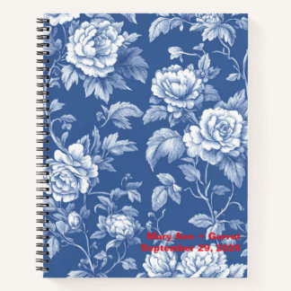 Navy Toile Notitieboek