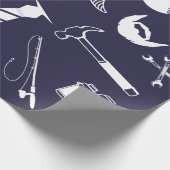 Navy Vaderdag inpakpapier (Hoek)