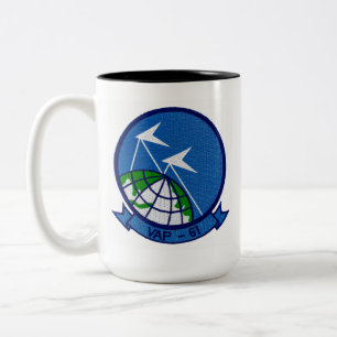 Navy VAP-61 Foto Squadron Koffiemok Tweekleurige Koffiemok