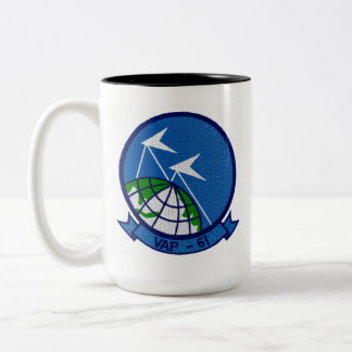Navy VAP-61 Foto Squadron Koffiemok Tweekleurige Koffiemok