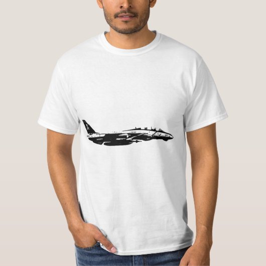 Navy VF-103 Jolly Rogers F-14 Tomcat Vliegtuig T-shirt (Voorkant)