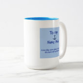 Navy vrouw koffie Mok (Voorkant rechts)
