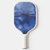 Navy Watercolor Monogram & Name Customizable Pickleball Paddle (Achterkant)