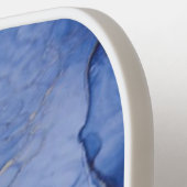 Navy Watercolor Monogram & Name Customizable Pickleball Paddle (Links Detail)