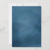 Navy Waterverf Arch Photo Afstuderen Aankondiging (Achterkant)