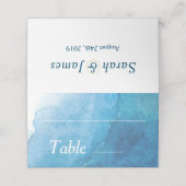 Navy Waterverf Modern Wedding (Buitenkant ongevouwen)