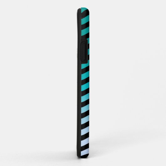 Navy Wavy Stripes Nautical Pattern Case-Mate iPhone Case (Achterkant/rechts)