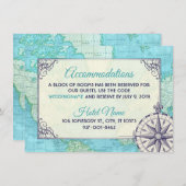 Navy Wedding Accommodation Insert Kaart (Voorkant / Achterkant)