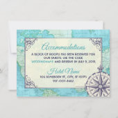 Navy Wedding Accommodation Insert Kaart (Voorkant)