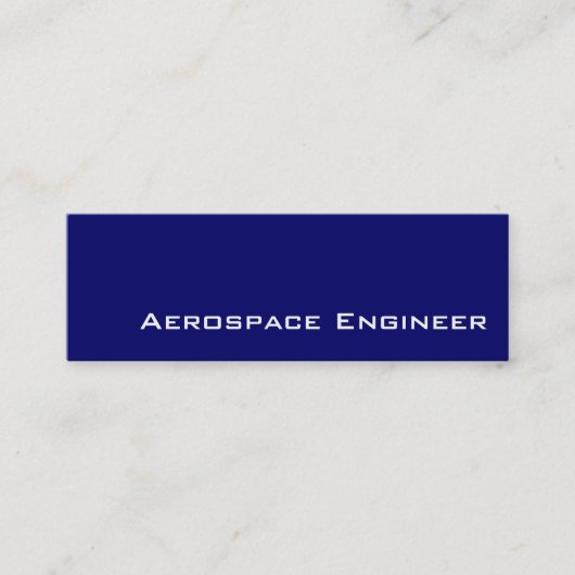 Navy white Aerospace Engineer visitekaartjes (Voorkant)