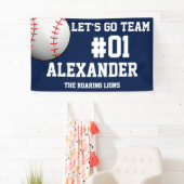 Navy White Baseball Team Spirit Spandoek (Insitu)