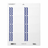 Navy White Chevrons Label (Full Sheet)
