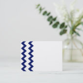 Navy White Chevrons Visitekaartje (Staand voorkant)