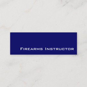 Navy White Firearms instructor visitekaartjes