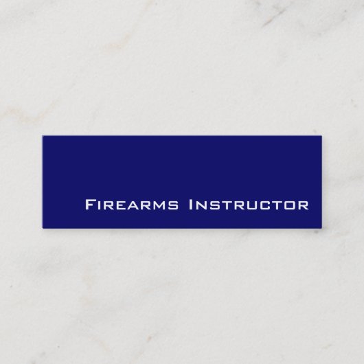 Navy White Firearms instructor visitekaartjes (Voorkant)