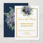 NAVY WHITE GOLD ROOS EUCALYPTUS BEWAREN DE DATUM (Voorkant / Achterkant)